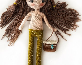 Handmade Gift for kids, Crochet Doll for Sale, Doll for girls, gift for her, Doll with clothes, 1st birthday gift, handmade gift doll girl