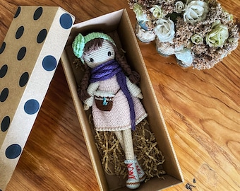 Handmade Gift for kids, Crochet Doll for Sale, Doll for girls, gift for her, Doll with clothes, for daughter, Knit Doll, doll with dress