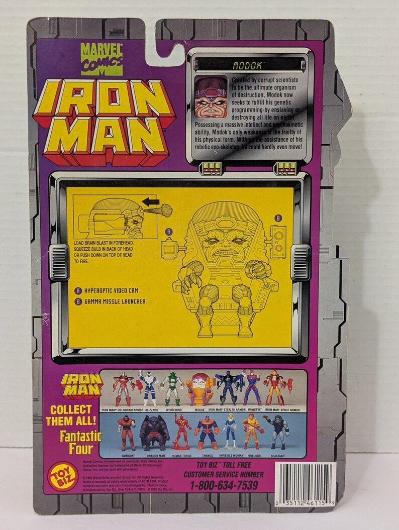 Marvel Comics Iron Man MODOK Vintage Actionfigur 1995 bild 4