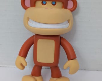 Figura de Vinil Laranja Monkeybusiness G3 da adFunture Workshop com Olhos Azuis - Brinquedo de Designer - 2002