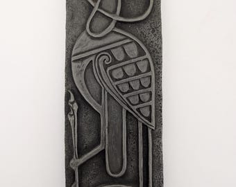 Wild Goose Studio Irlanda Kathleen Smyth "Pássaros, Livro de Kells" Placa de Bronze