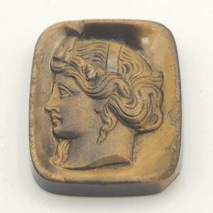 Carved Lady Profile Intaglio Cameo Cabochon