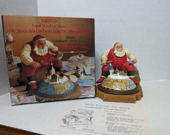 Santa Enesco he sees you when you're sleeping music Christmas Vintage 1990