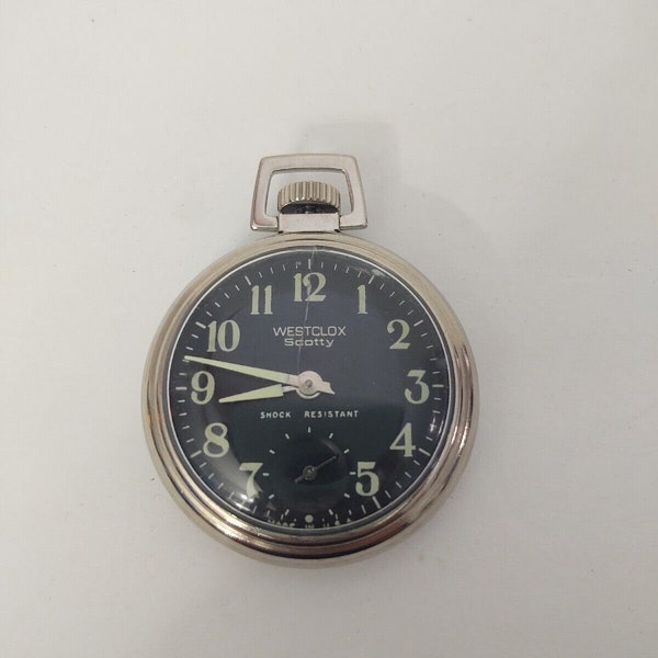 Westclox Scotty Pocket Watch Etsy