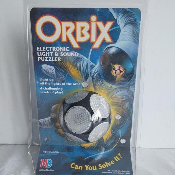 RARE 1997 Milton Bradley Orbix Electronic Lights Puzzle Game New in Package