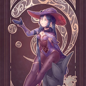 Art Nouveau Mona print