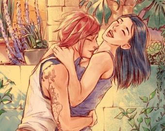 Caitlyn and Vi square print