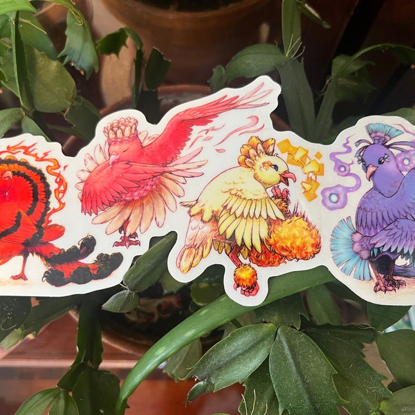 Dancing Birds clear sticker