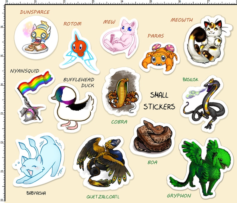 Yellow Creature Sticker Creature Stickers Galore! - Etsy