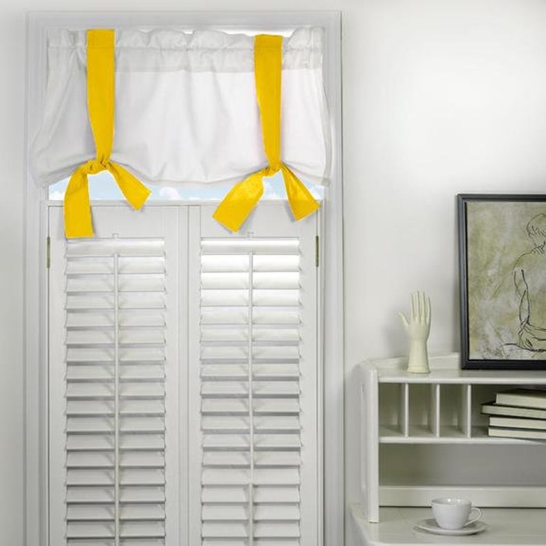 Window Valance Yellow Etsy
