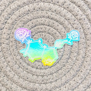 Serotonin Molecule Sticker, Positivity Stickers, Serotonin Stickers, Mental Health Stickers, Happy Stickers | HOLOGRAPHIC STICKER
