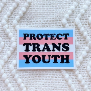Protect Trans Youth Sticker, Protect Trans Kids Sticker, Trans Rights Sticker, Equality Stickers, Human Rights Sticker | SEMI-MATTE STICKER