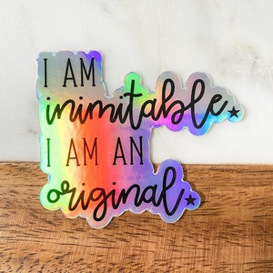 Hamilton Sticker, I Am Inimitable I Am An Original Sticker, Wait For It Lyrics Sticker, Hamilton Lyrics Sticker | HOLOGRAPHIC STICKER