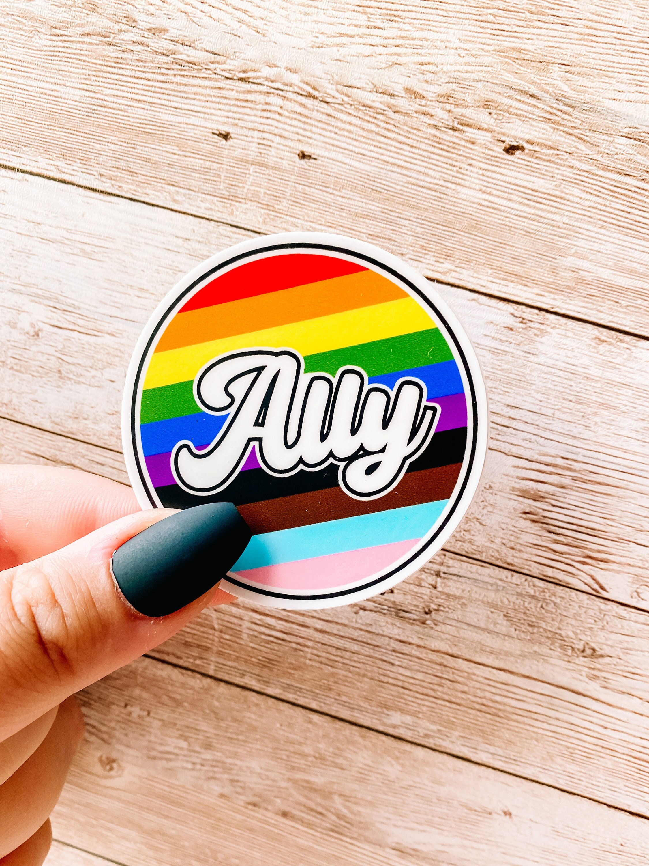 Pride Ally Sticker, Straight Ally Sticker, Love is Love Sticker, Lgbtq Stickers, Equality Stickers | SEMI-MATTE STICKER