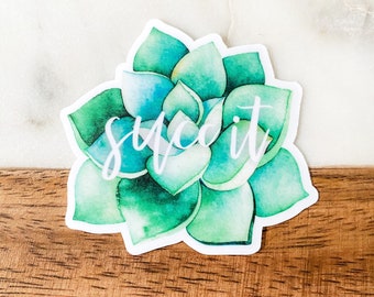 Succ It Sticker, Plant Lady Stickers, Plant Mom Stickers, Plant Stickers, Succulent Sticker, Laptop Stickers, Water Bottle Stickers