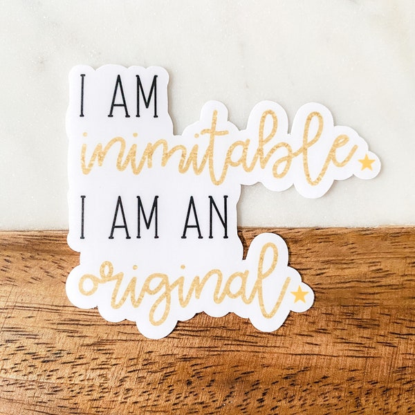Hamilton Sticker, I am Inimitable I am an Original, Broadway Stickers, Alexander Hamilton Sticker, Laptop Stickers, Water Bottle Stickers