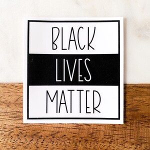 BLM Square Sticker, Human Rights Sticker, Antiracist Sticker, Equality Sticker, Laptop Stickers, Water Bottle Stickers, Vinyl Stickers