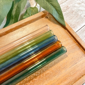 16 Oz. Colored Glass Straw for Iced Coffee Glasses *ADD-ON ONLY*, Light Pink Straw, Light Green Straw, Blue Straw, Orange Straw, Teal Straw