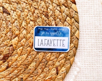 Hamilton Sticker, Marquis de Lafayette Sticker, Je M'appelle Lafayette, Hamilton Broadway Sticker , Laptop Stickers, Water Bottle Stickers
