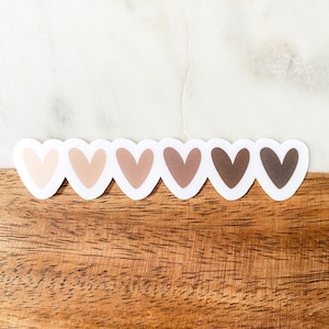 BLM Hearts Sticker, Human Rights Sticker, Antiracist Sticker, Blm Sticker, Equality Sticker, Laptop Stickers, Water Bottle Stickers