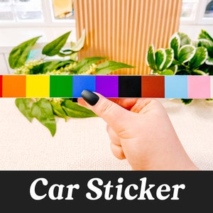 Progressive Pride Flag Sticker, Pride Stripe Sticker, Flag Stripe Sticker, Lgbt Bumper Sticker, Equality Sticker, Car Stickers