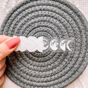 Clear Moon Phase Sticker, Mystical Sticker, Witchy Sticker, Celestial Stickers, Astronomy Stickers, Star Stickers | CLEAR STICKER