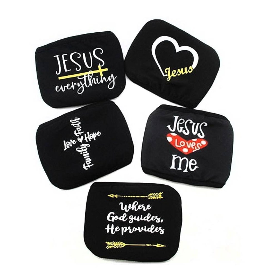 Spiritual Blessings Face Mask Cotton Fabric Face Mask Jesus Etsy