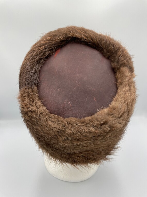 Genuine beaver fur pillbox hat Glacier Wear - main image 2