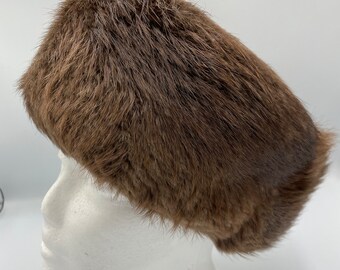 Genuine beaver fur pillbox hat Vintage Lora Petite Size Mink Fur Pillbox Hat | eBay main image 3