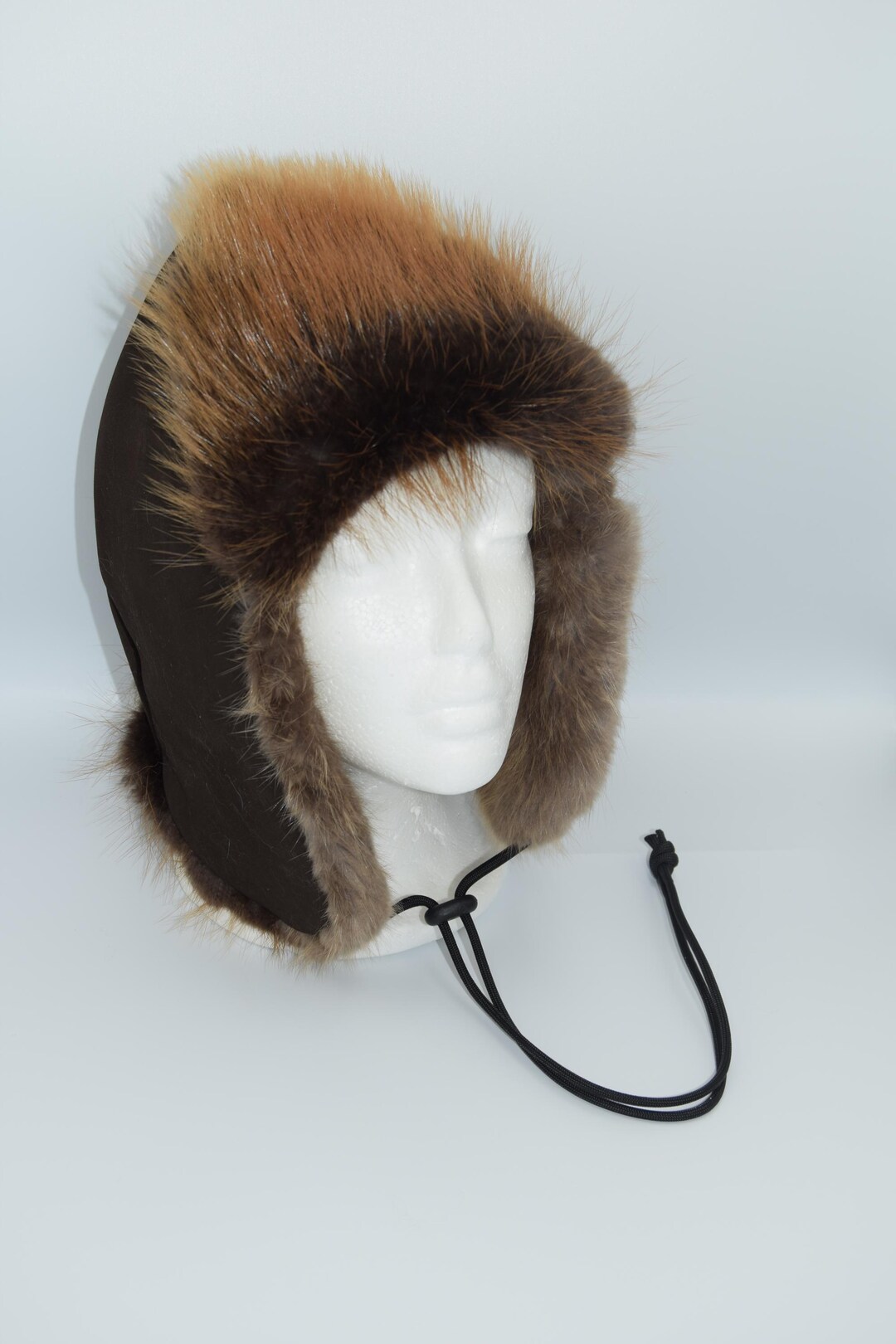 Unisex Real Beaver Fur Trapper Hat - Etsy