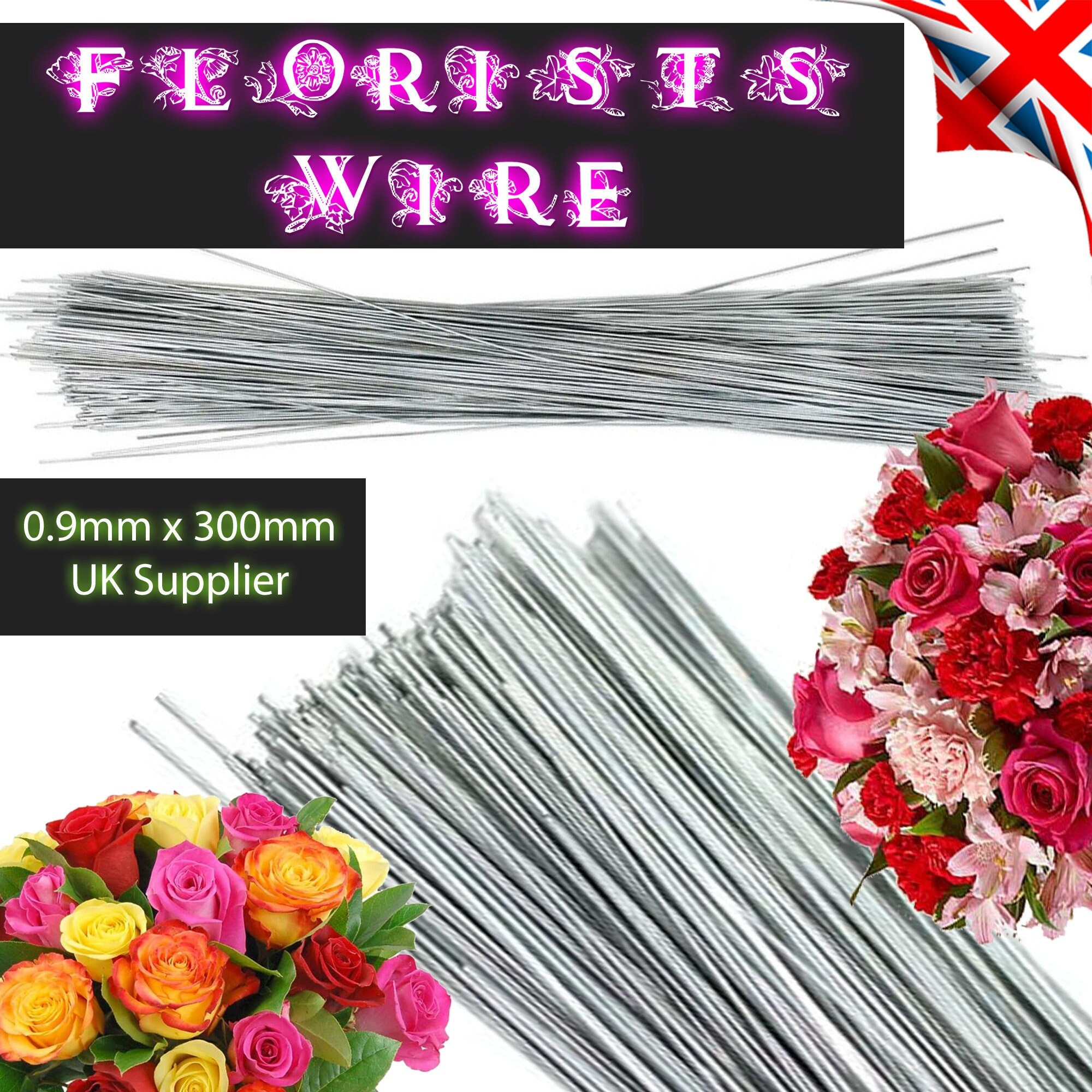 200 Stems 7 Green Oasis Stub Wire 24 26 28 Swg Florist Craft FLOWER UK  SELLER 