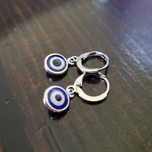 Evil Eye Charm Protection Amulet Drop Earrings