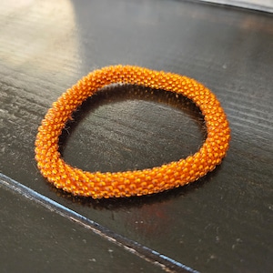 Orange Beaded Bangle