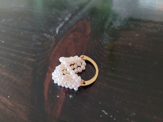 Multi Strand Pearl Ring - image 2