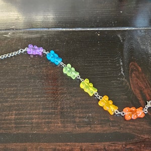 Cute Kawaii Gummy Bear Rainbow Pride Candy Bracelet
