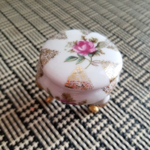 Antike japanische Porzellan Pille Trinket Box