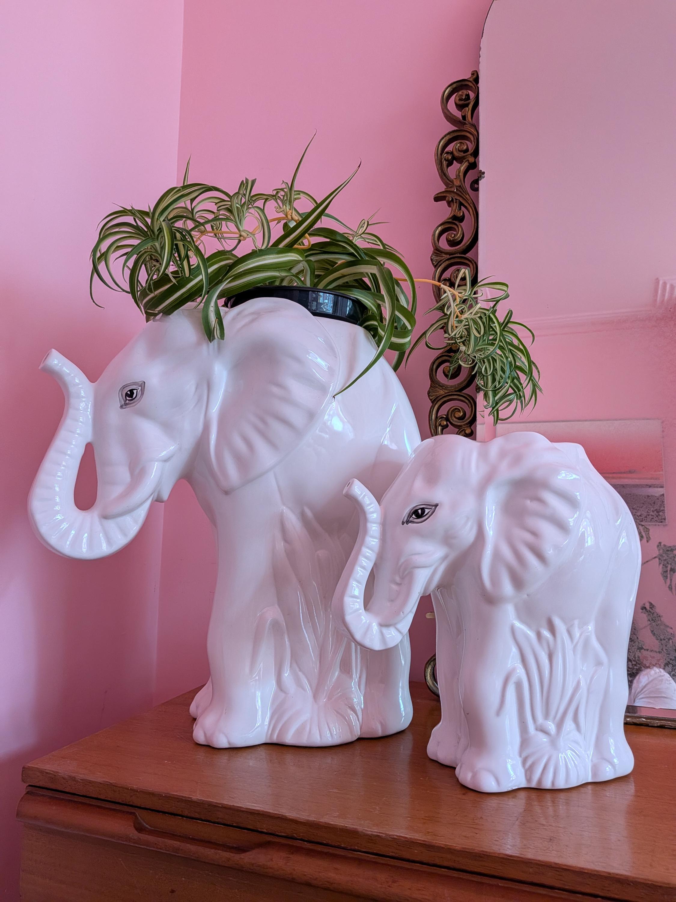 Ceramic elephant plant pot stand - Etsy 日本