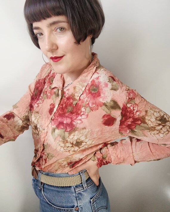 Vintage Y2K Crinkle Blouse
