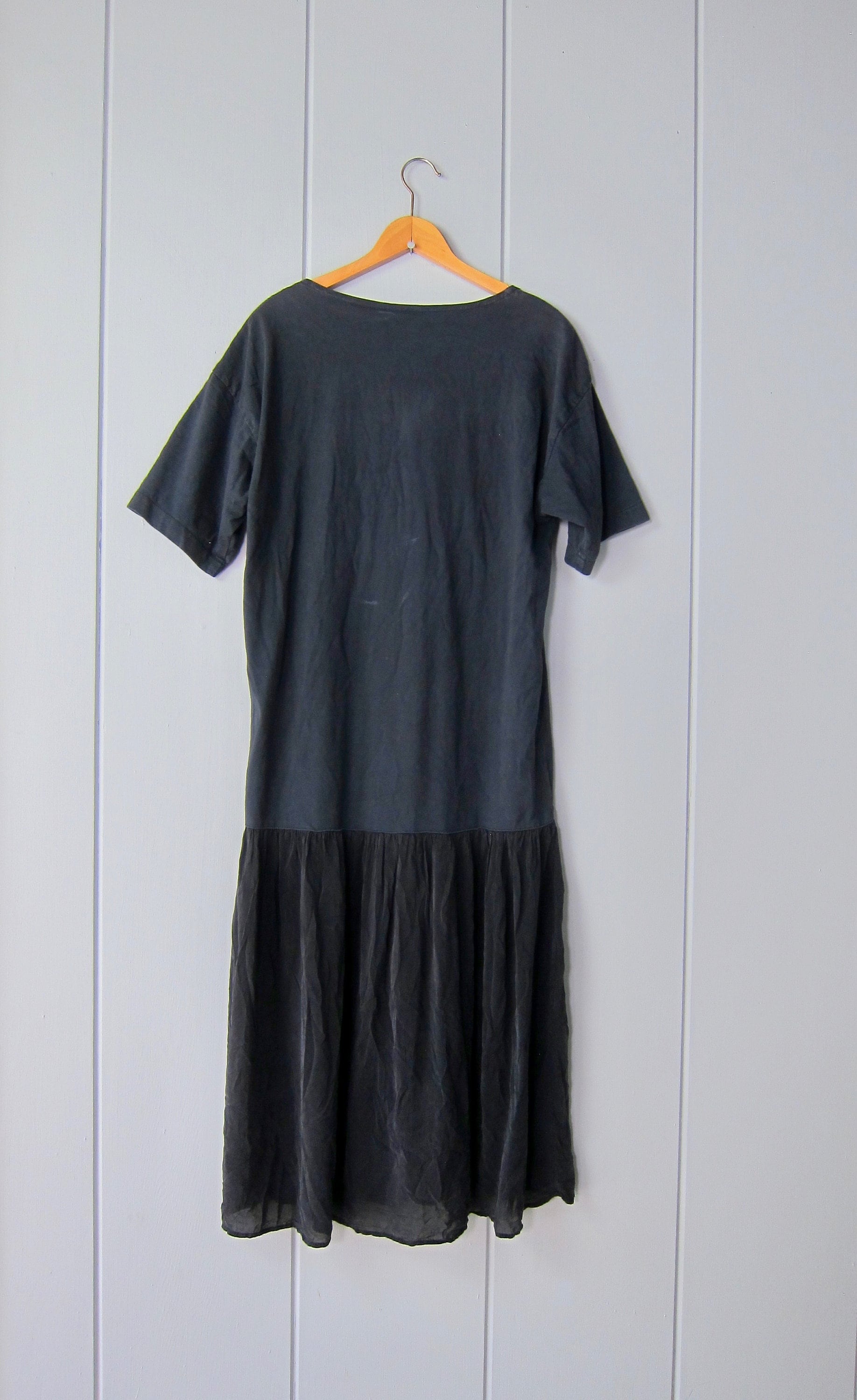 johnny was t shirt dress JOHNNY WAS T-shirt Dress: Black Tribal Sunburst Print, Oversized Cotton Blend