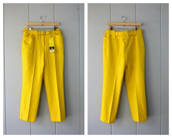 70s Evan Picone YELLOW Wool Pants | Mid Rise West… - image 2