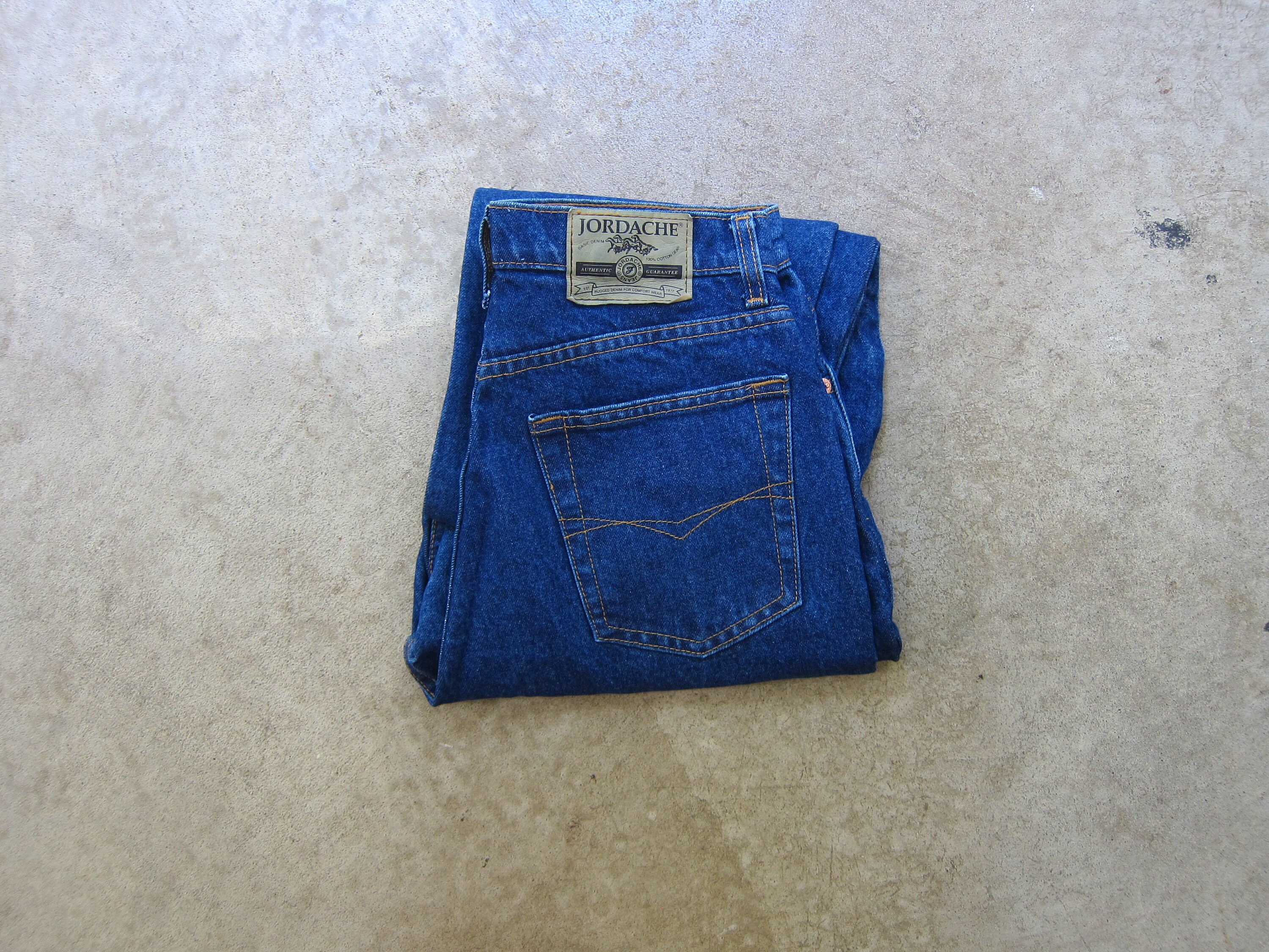 80s High Waist Jeans Dark Blue JORDACHE Jeans Vintage -  Singapore