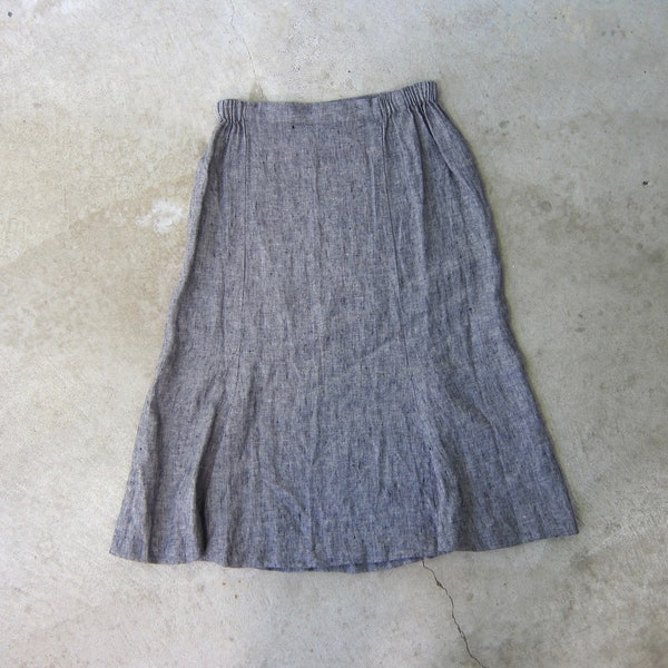 Cotton Knit Jean Skirt in Flax main image 0