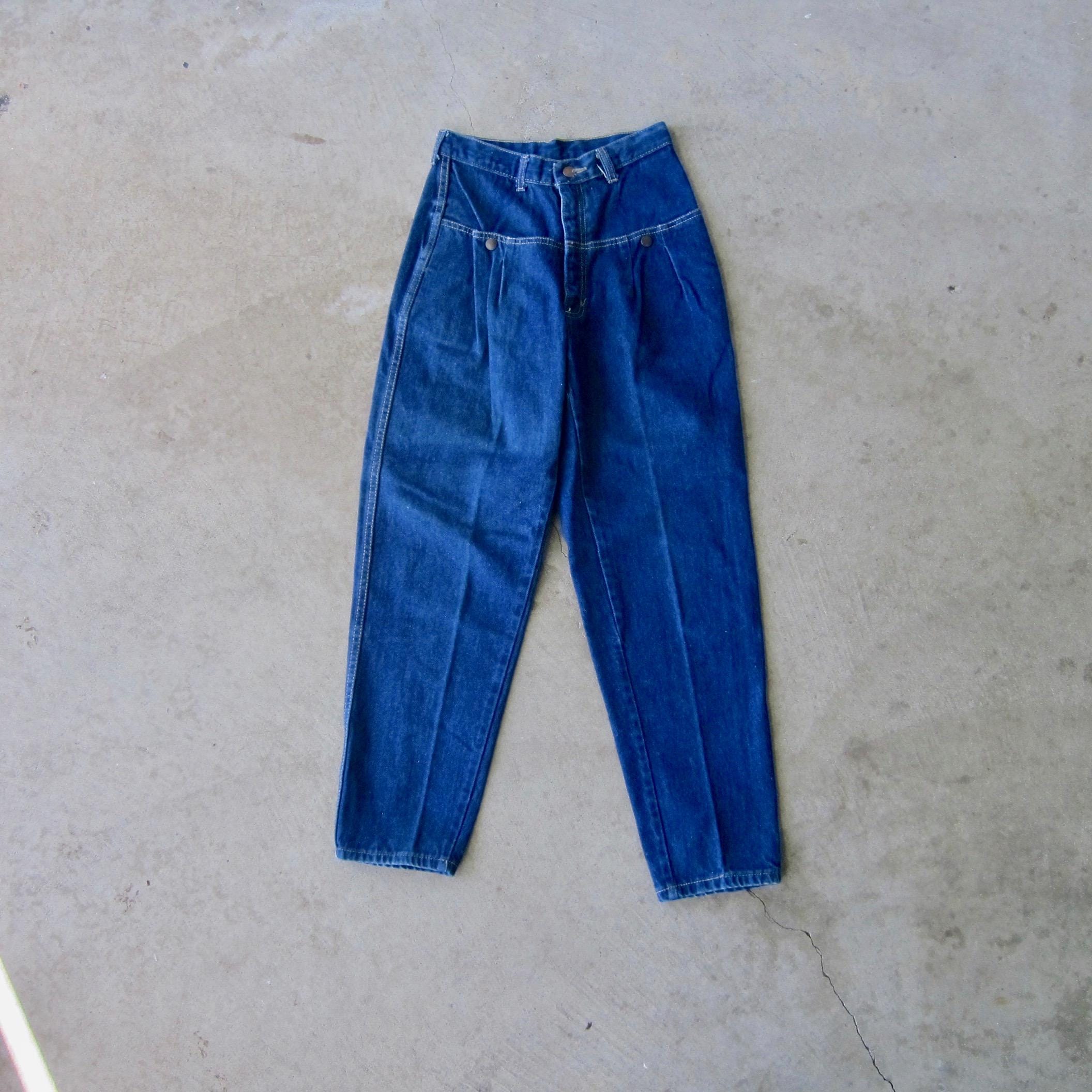 80s High Waist Front Pocket Jeans - Etsy