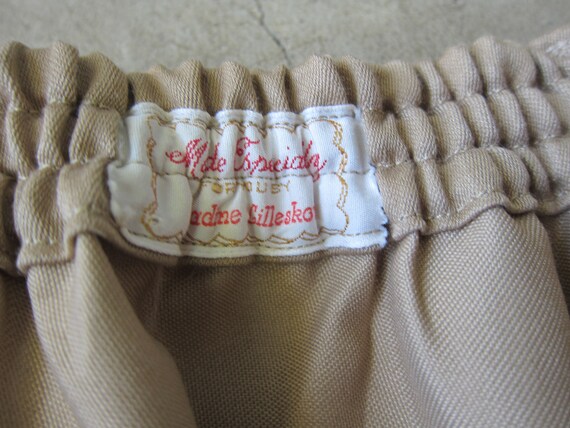 70s Aline Mini Skirt | Khaki Elastic Waist Belted… - image 6