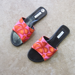 90s Fabric Floral Slides