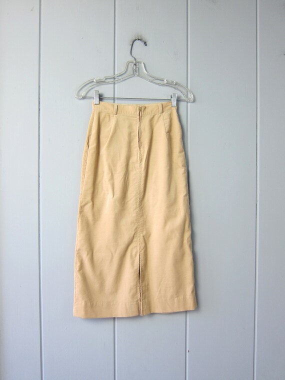 70s Corduroy Pencil Skirt | Vintage Long Cord Ski… - image 5