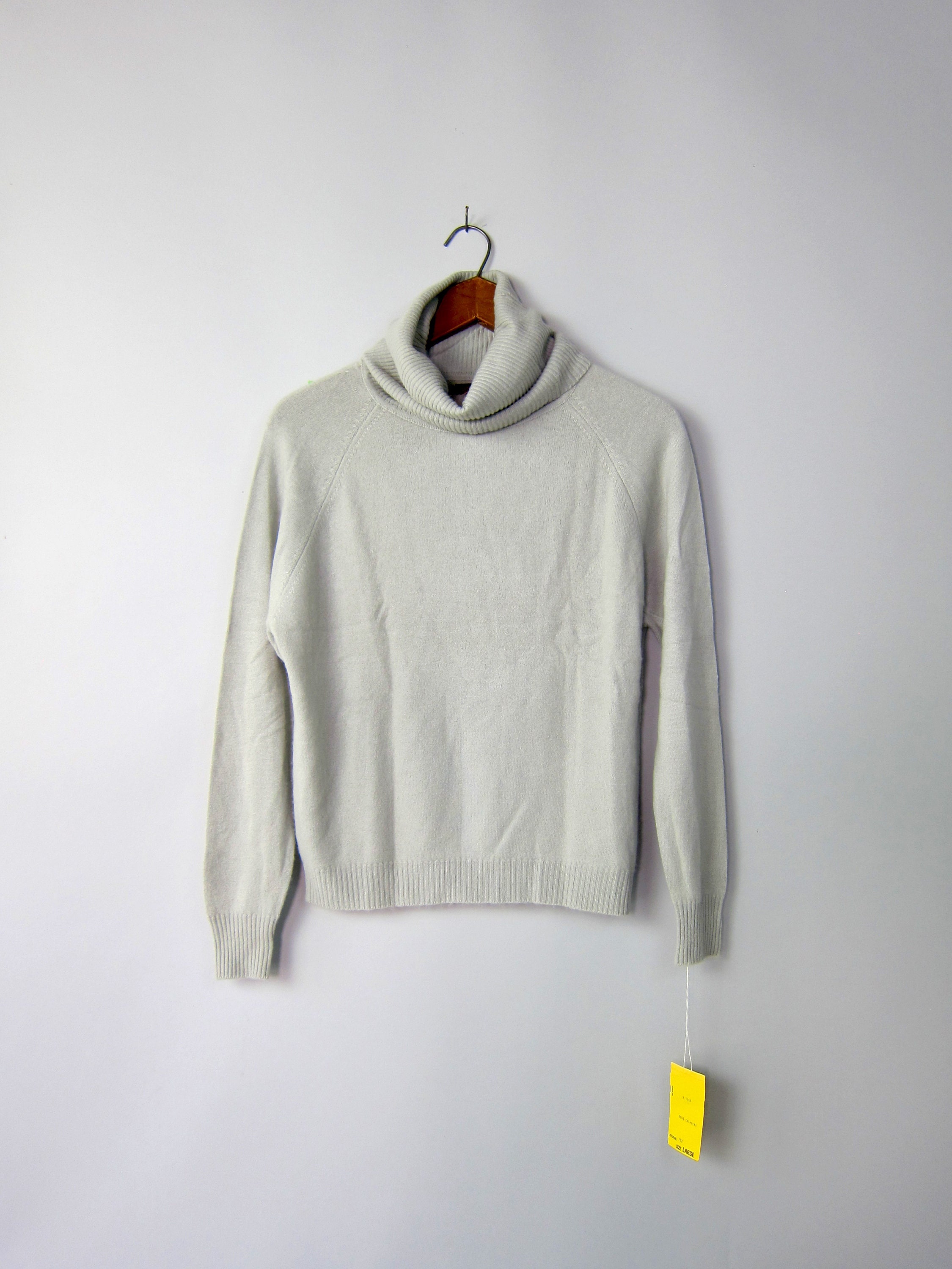 80s Pale Blue Turtleneck Sweater Modern 