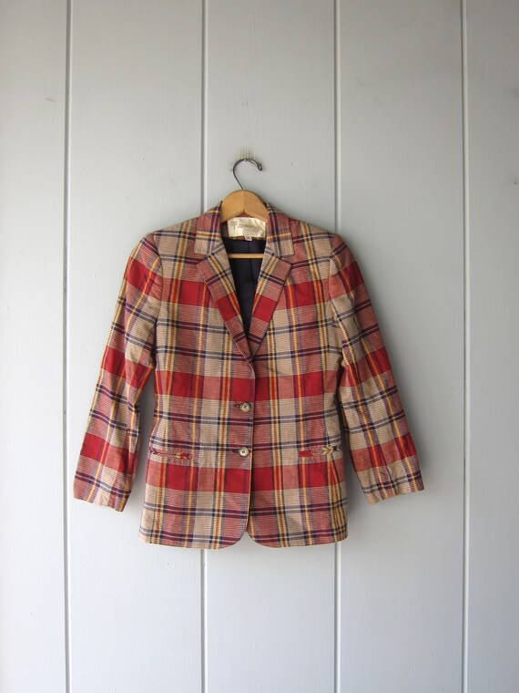 70s John Meyer Plaid Blazer - image 1