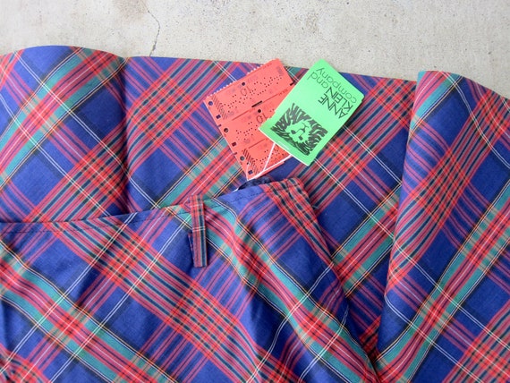 70s Anne Klein Tartan Maxi Skirt | Plaid Peasant … - image 3