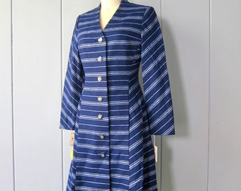 70s Pauline Trigere Wool Dress Button Down Coat Dress Designer Vintage CJ